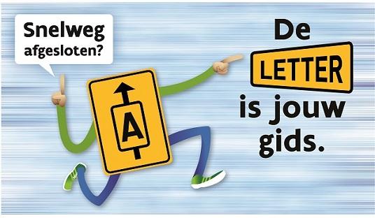 Letter A calamiteiten route bij omleiding